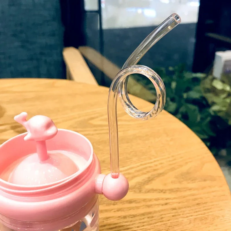 Portable Cartoon Cute Whale Baby Drinking Water Bottle Leak Proof 250ML - Image 7