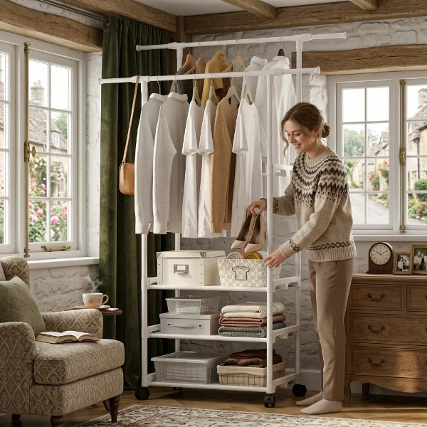 Portable Clothes Hanging Storage Rack - Image 4