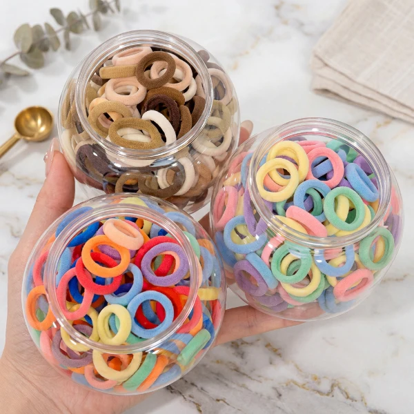 Colorful Hair Band with Jar 40PCs
