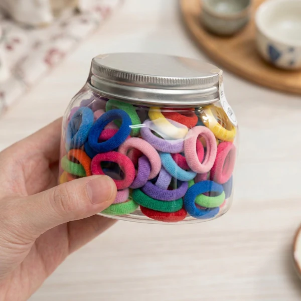 Colorful Hair Band with Jar 40PCs - Image 2