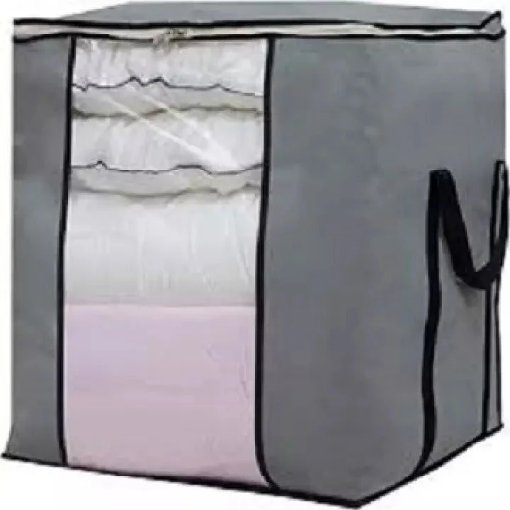 Portable Storage Bamboo Bag for Clothes Blanket Quilt and Closet Sweater Organizer - Image 2