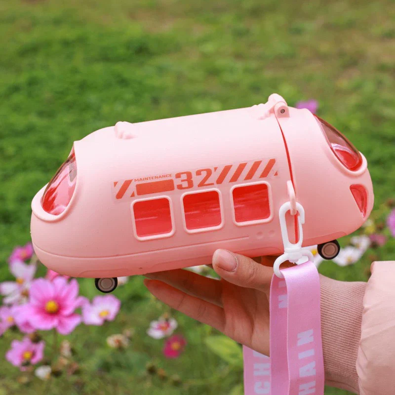 Cute Train Shape Travel Water Bottle - Image 3