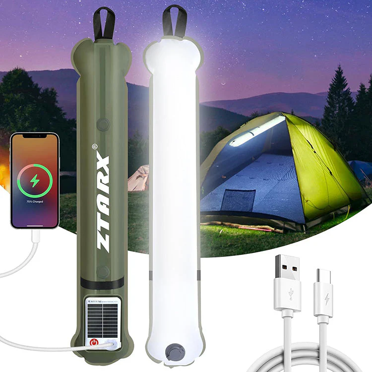 Folding Inflatable Camping Light with Solar Charging - Image 4