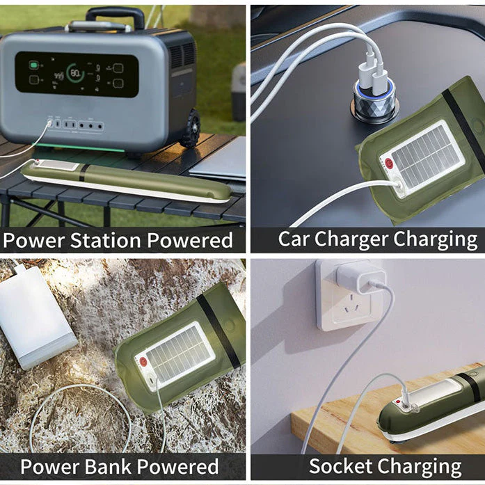 Folding Inflatable Camping Light with Solar Charging - Image 5