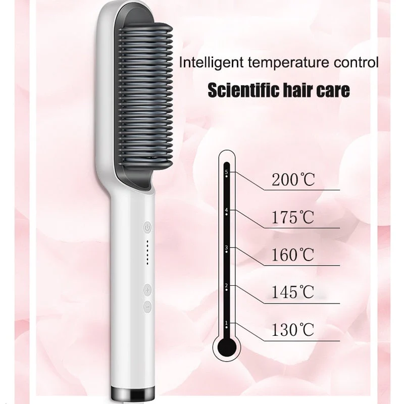 Hair Straightener - Ceramic Heated Hair Brush - Image 6