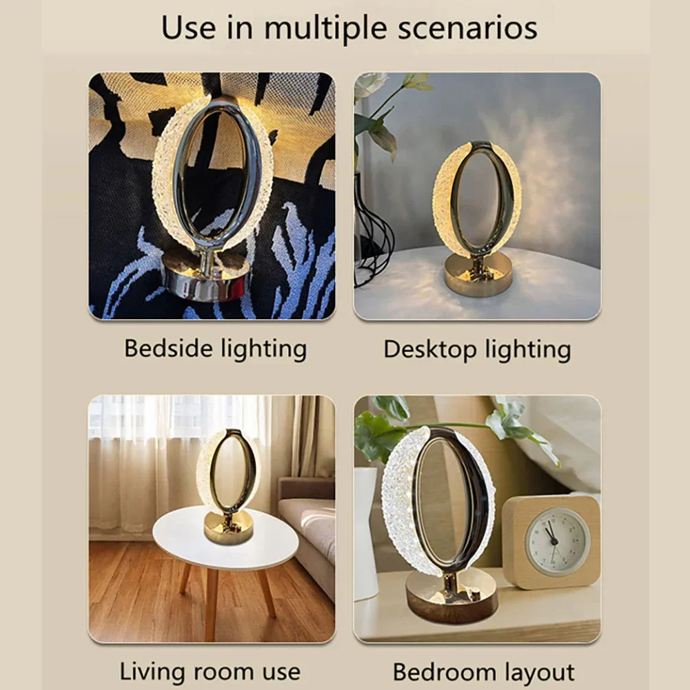 Rechargeable Crystal Touch Dimming Night Lamp - Image 6