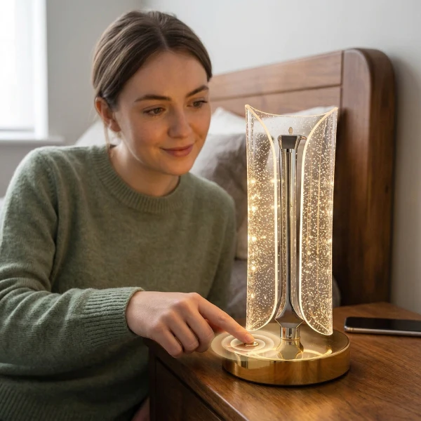 Rechargeable Touch Sensor Twilight Table Lamp - Image 2
