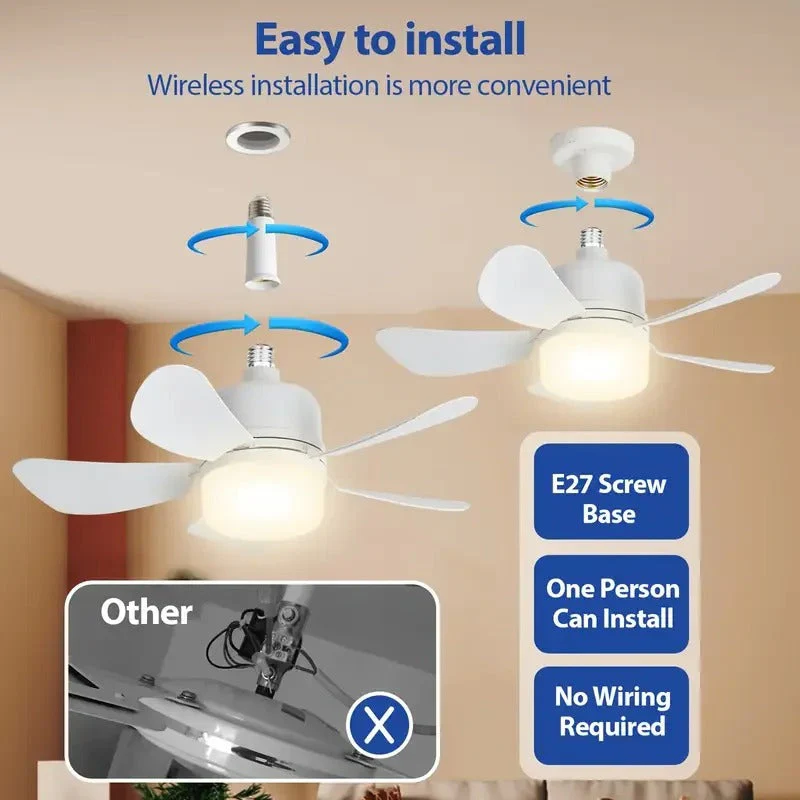 Remote Control Socket Ceiling Fan - Image 4