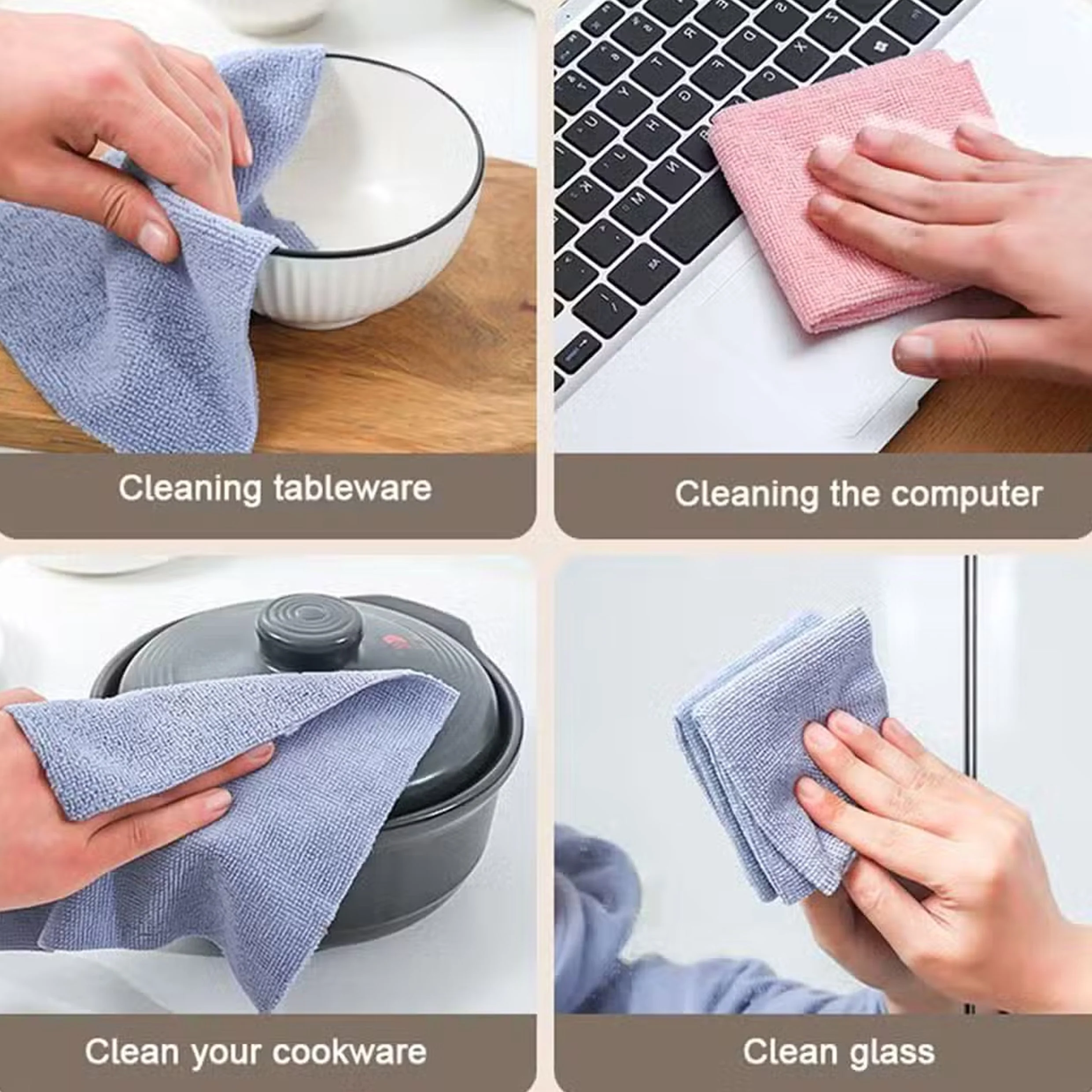Removable Microfiber Cleaning Rags (20 wipes Box) - Image 2