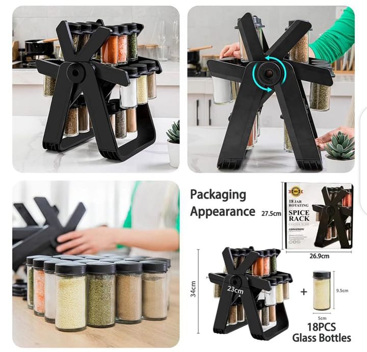 Rotating Spice Organizer (18 Pcs Jar) - Image 4