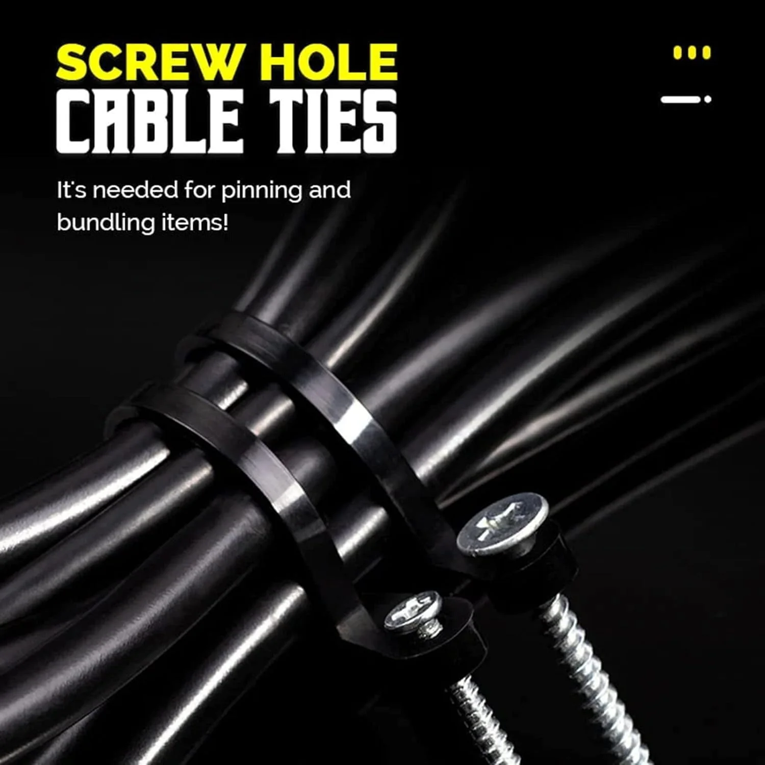 Screw Hole Mount Nylon Cable Tie (Pack Of 50) - Image 3