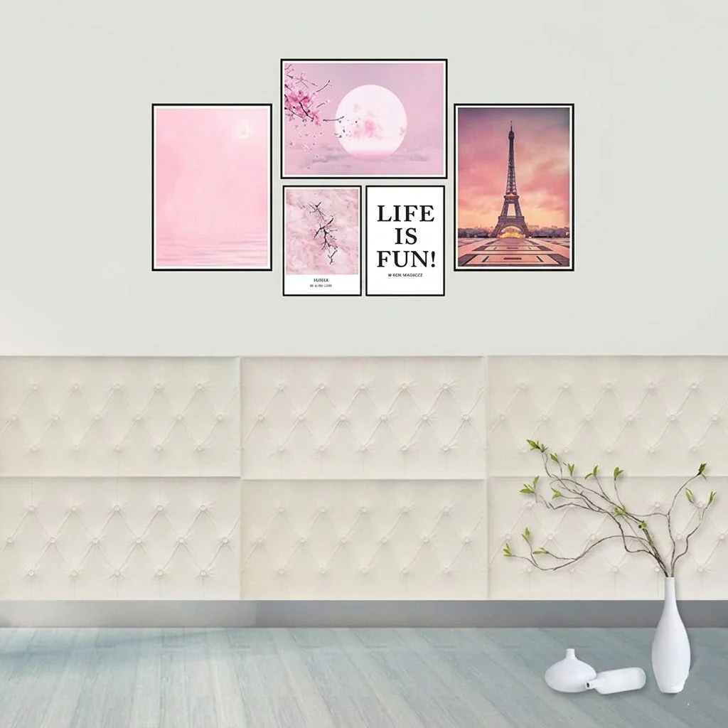 Self Adhesive 3D Fomic Wall Sticker - Off-White (28 x 14 Inch) - Image 3