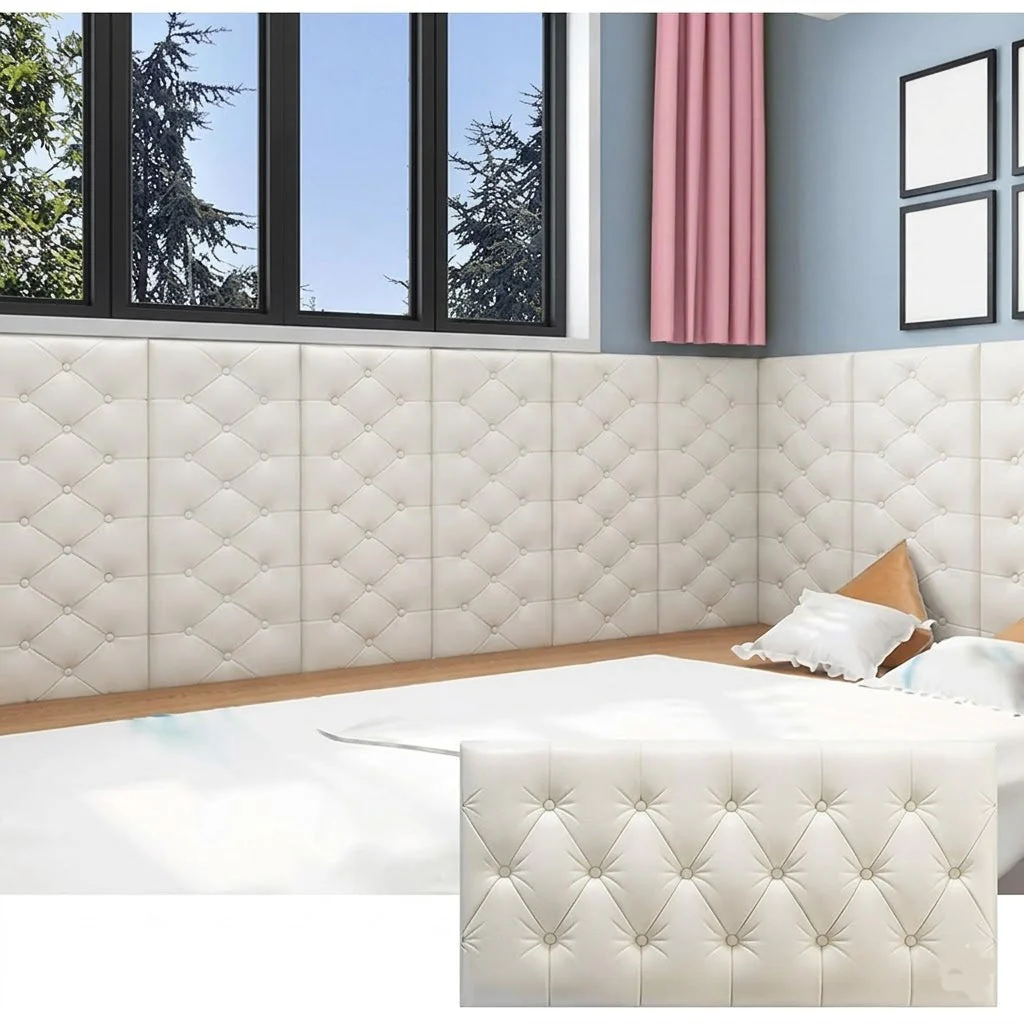 Self Adhesive 3D Fomic Wall Sticker - Off-White (28 x 14 Inch) - Image 5