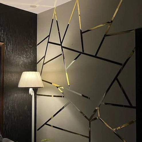 Self-Adhesive Golden Wall Sticker Roll (0.8x96 Inches) - Image 2