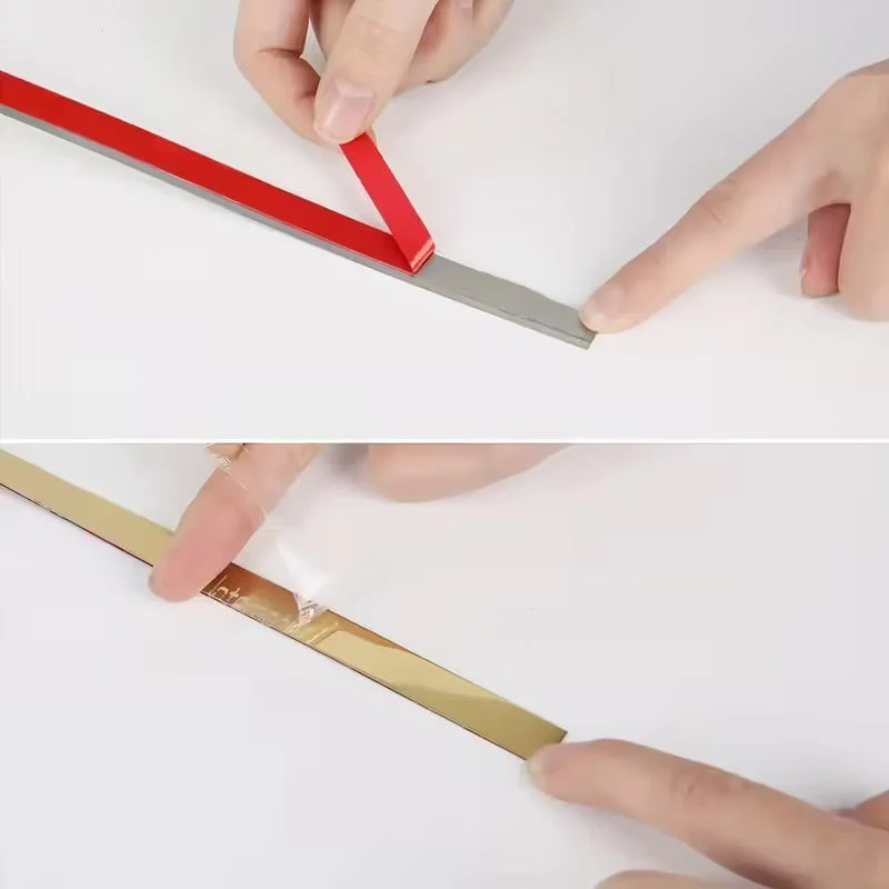 Self-Adhesive Golden Wall Sticker Roll (0.8x96 Inches) - Image 3