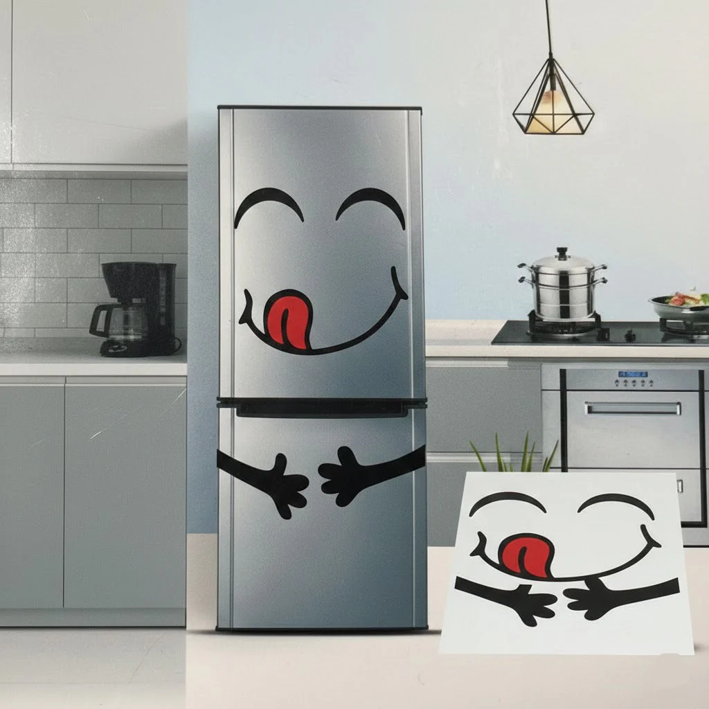 Self Adhesive Smiley Fridge Sticker (Random Sticker) - Image 4