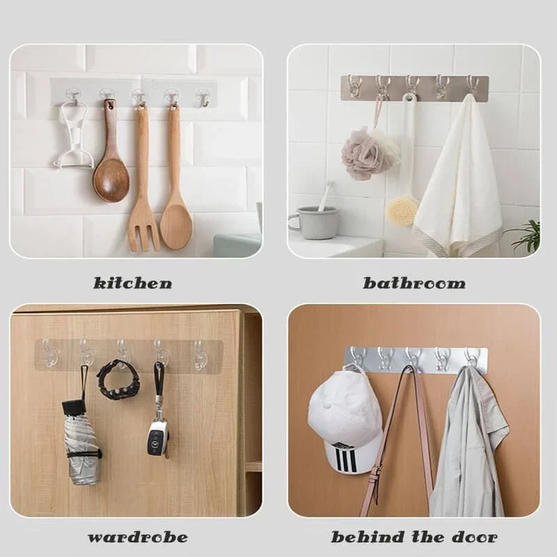 Self Adhesive Wall Mounted Sticky Hooks Strip - Image 3