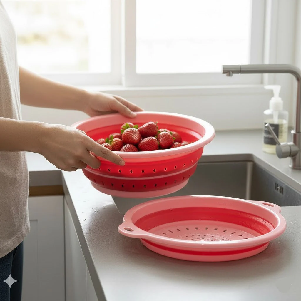 Silicon Foldable Fruits & Vegetables Basket - Image 2