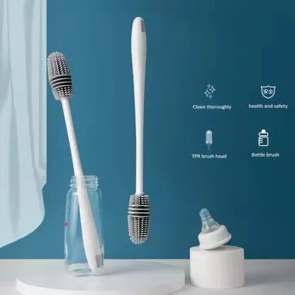 Silicone Bottle Cleaning Brush with Long Handle - Image 2