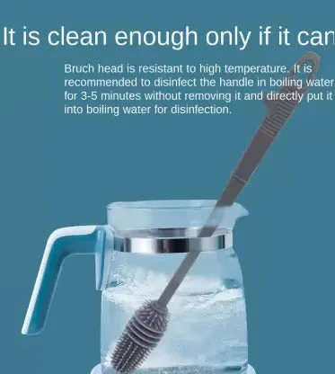 Silicone Bottle Cleaning Brush with Long Handle - Image 3