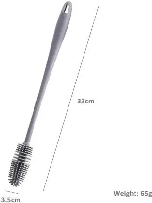 Silicone Bottle Cleaning Brush with Long Handle - Image 4