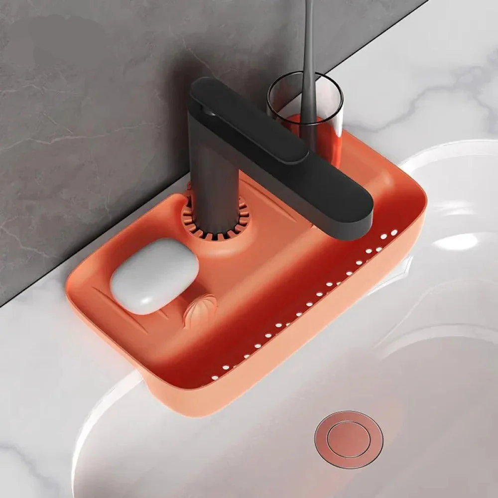 Silicone Sink Drain Rack & Storage Organizer - Image 3