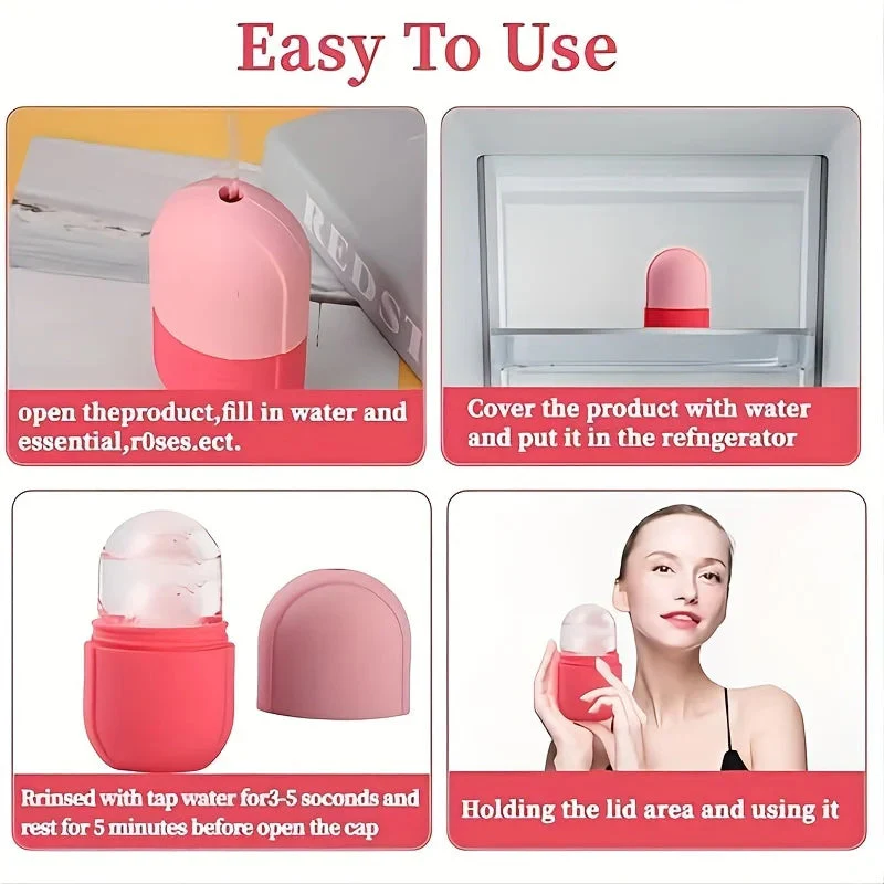 Silicone Face Ice Roller - Skin Massage Cooling Tool - Image 3