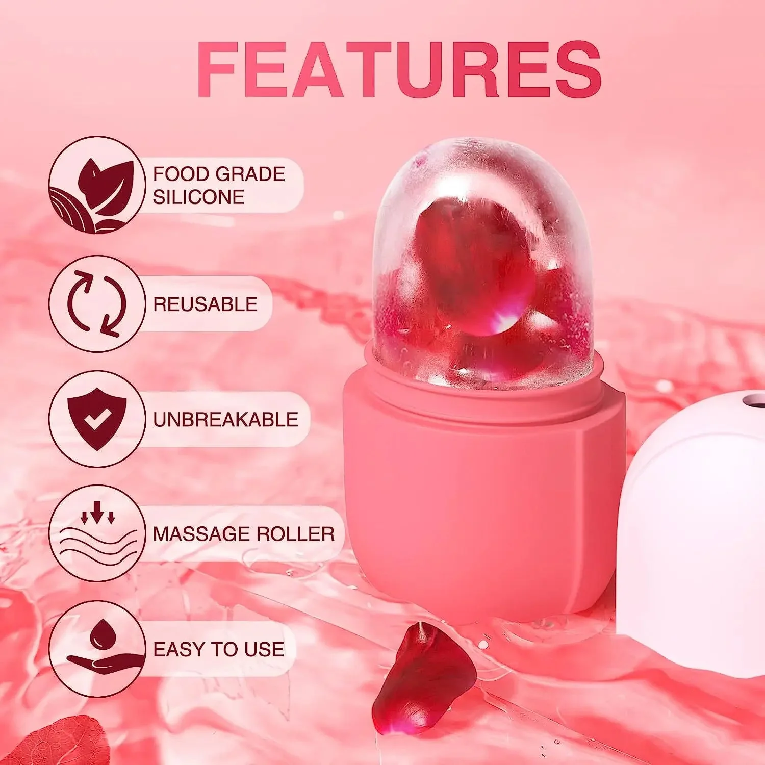 Silicone Face Ice Roller - Skin Massage Cooling Tool - Image 5