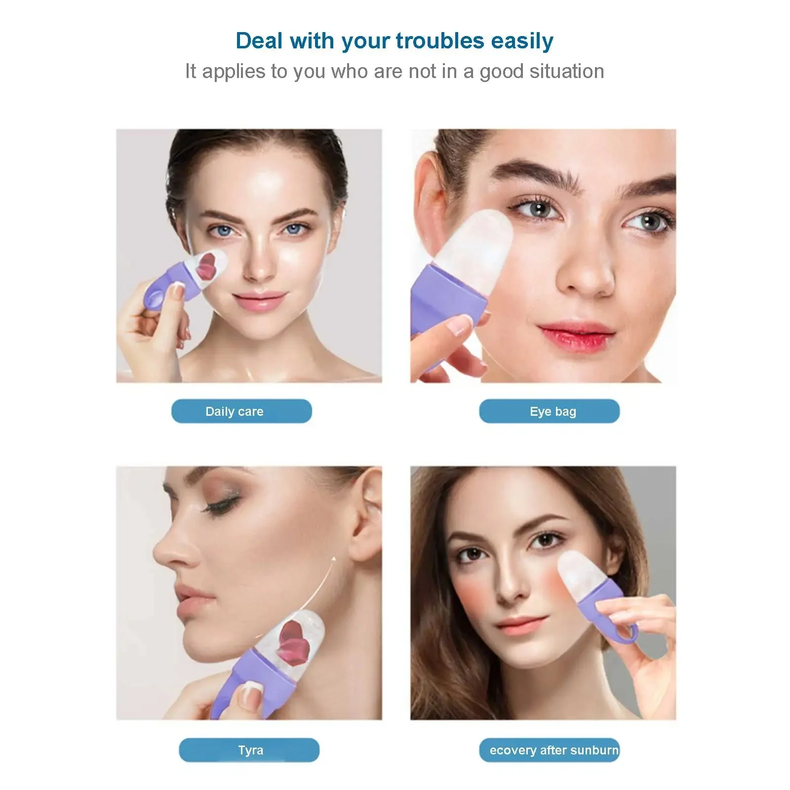 Silicone Face Ice Roller - Skin Massage Cooling Tool - Image 8