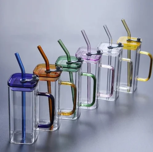 Sipper Glass with Colorful Lid - Image 4