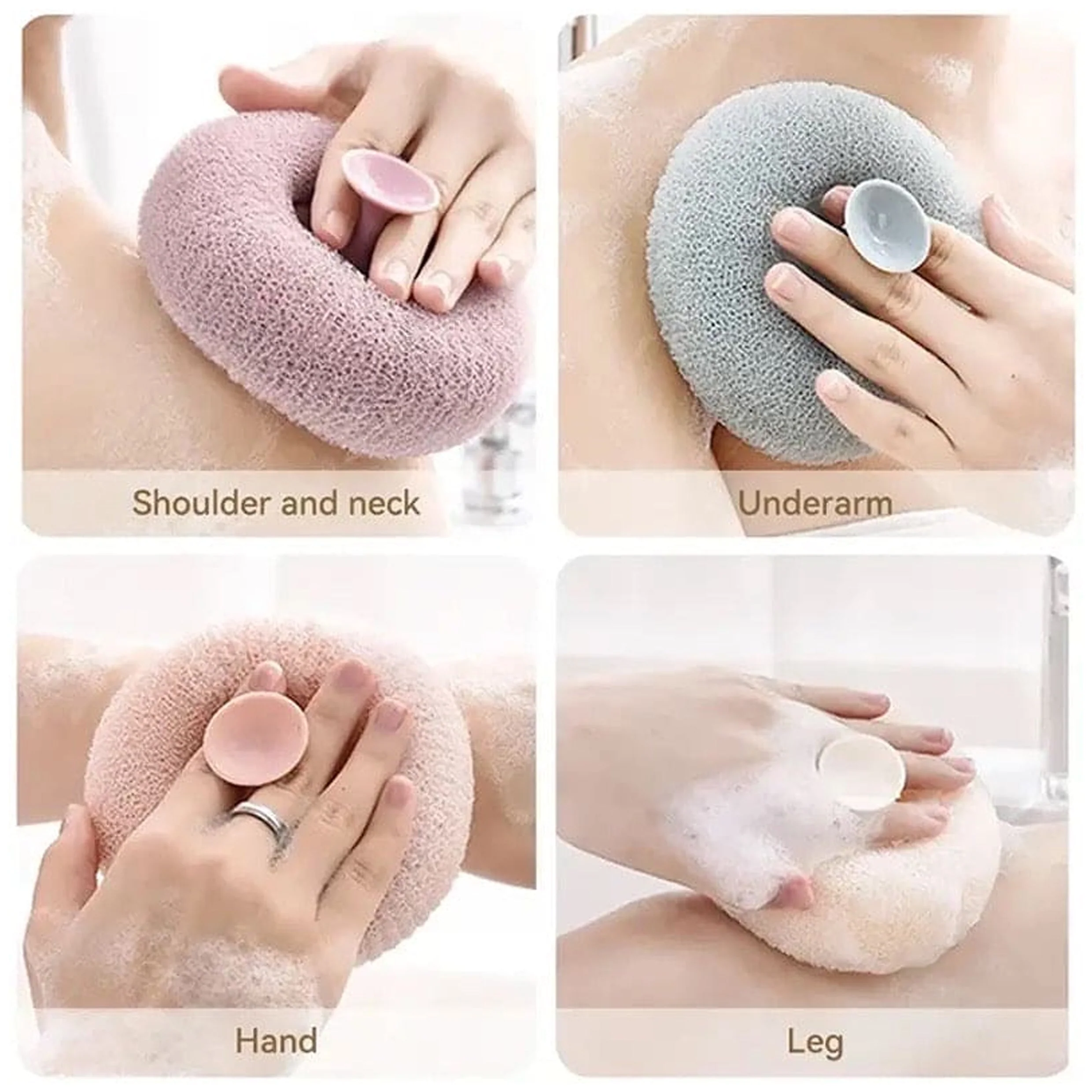 Soft Mesh Bath Brush with Suction Cup - Image 2