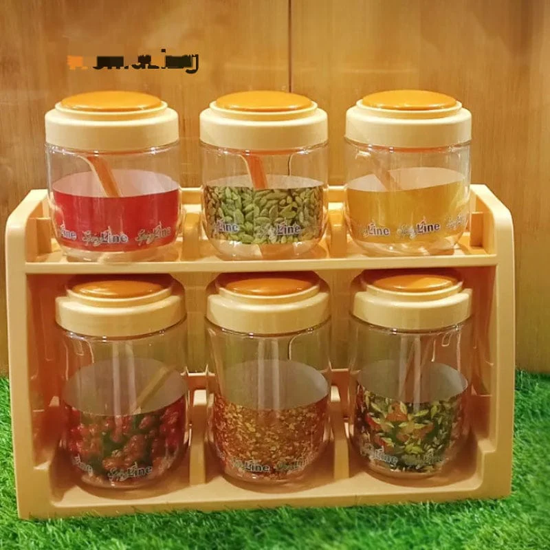 Spice Rack With 6 Airtight Jars - Image 2