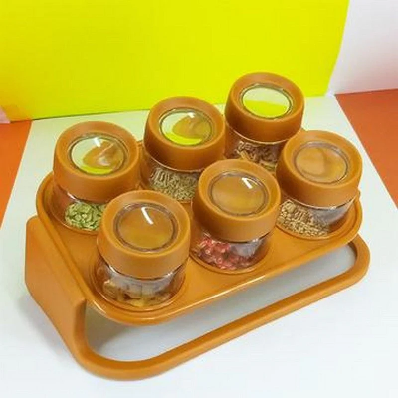 Spice Zone 6 Pieces Masala Rack With Elegant Stand - Image 3