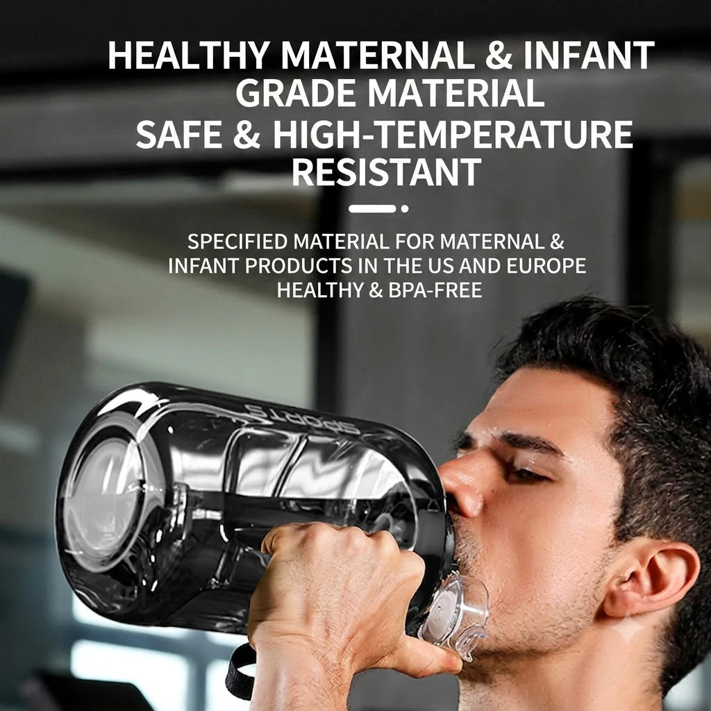 Jumbo Plastic Sports Water Bottle 2000ML - Image 2