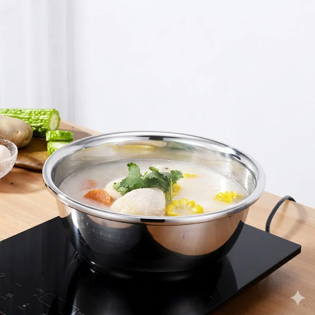 Stainless Steel 2PCs Grater & Strainer Bowl - Image 4