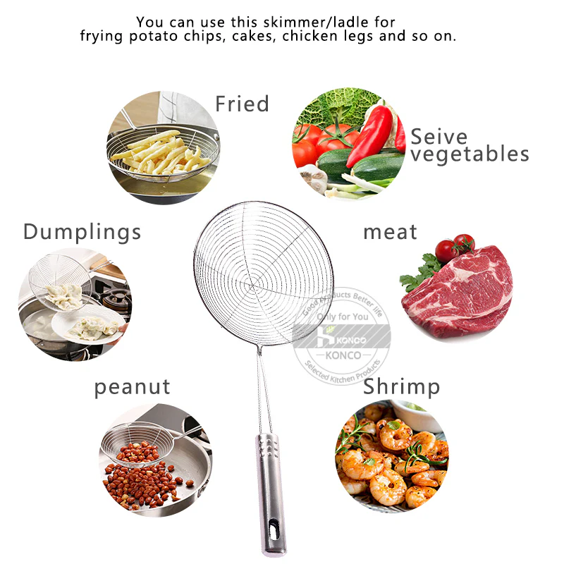Stainless Steel Food Frying Strainer - Image 4