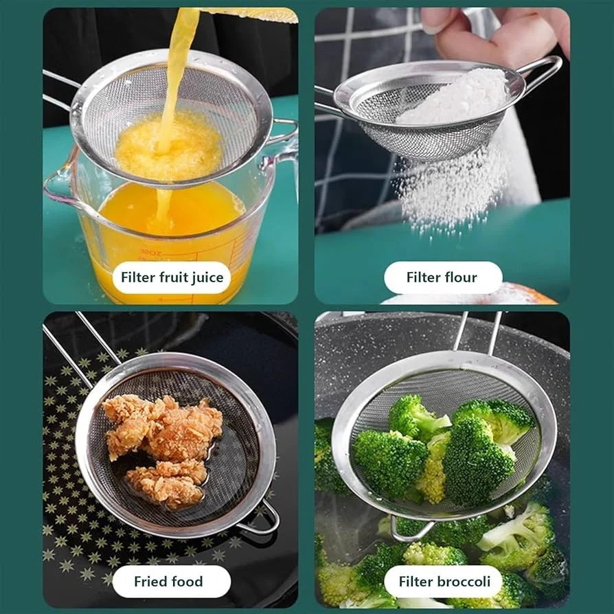 Stainless Steel Mesh Strainer (Random Color) - Image 4