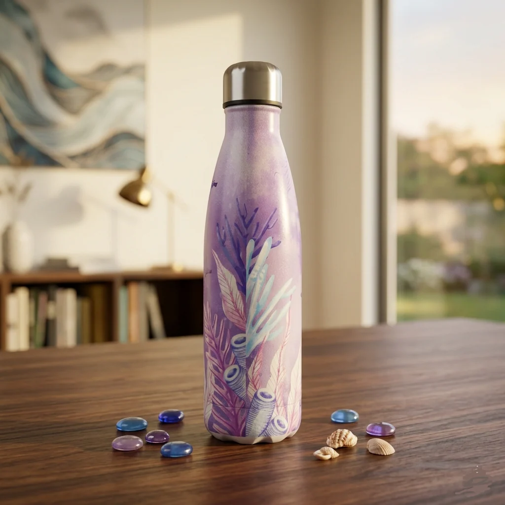 Stainless Steel Printed Water Bottle 500ml - Image 3