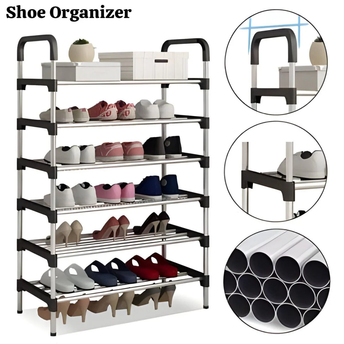 Stainless Steel Multi Layer Shoe Rack - Image 3