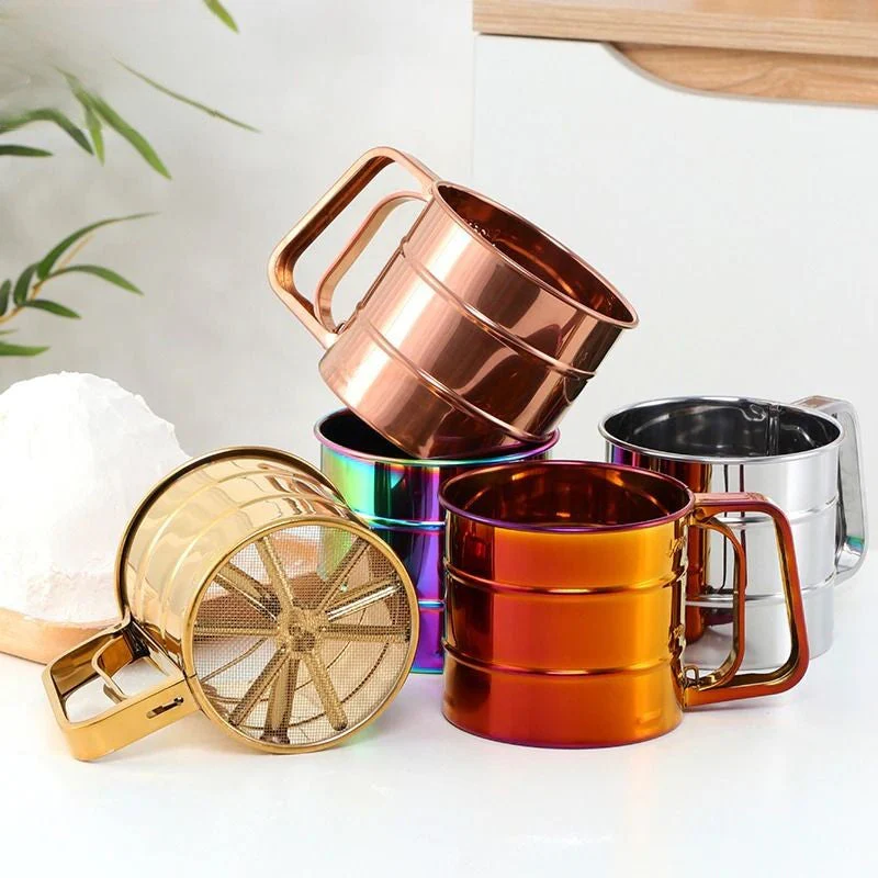 Stainless Steel Handheld Sieve Cup Flour Sifter. - Image 2