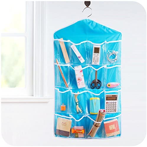Sweet Candy Color Wardrobe Wall Mounted 16 Grid Storage Bag - Image 3