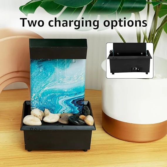 Tabletop Water Fountain with Light - Image 3