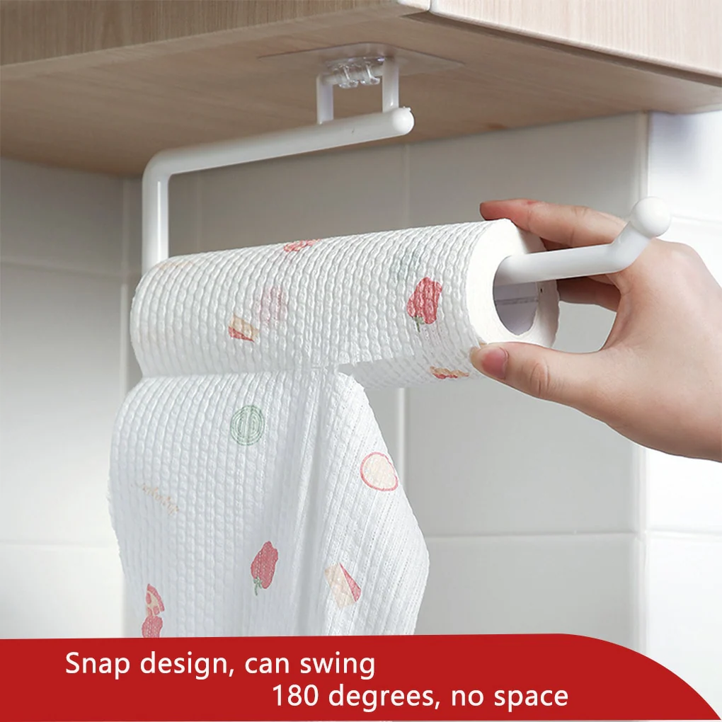 Wall-Mounted Plastic Tissue & Paper Roll Holder Organizer - Image 2