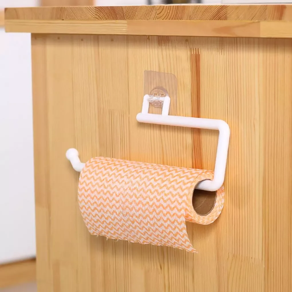 Wall-Mounted Plastic Tissue & Paper Roll Holder Organizer - Image 3