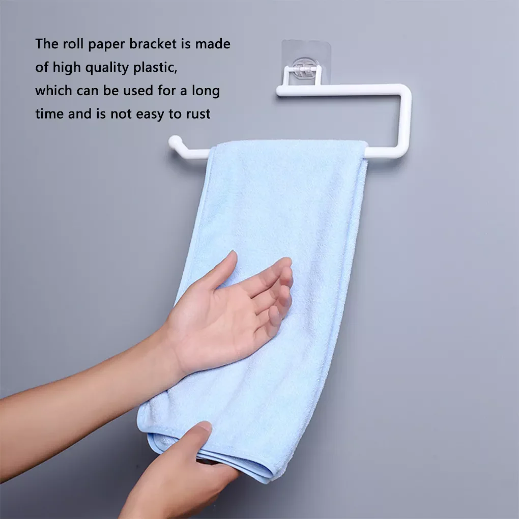 Wall-Mounted Plastic Tissue & Paper Roll Holder Organizer - Image 4