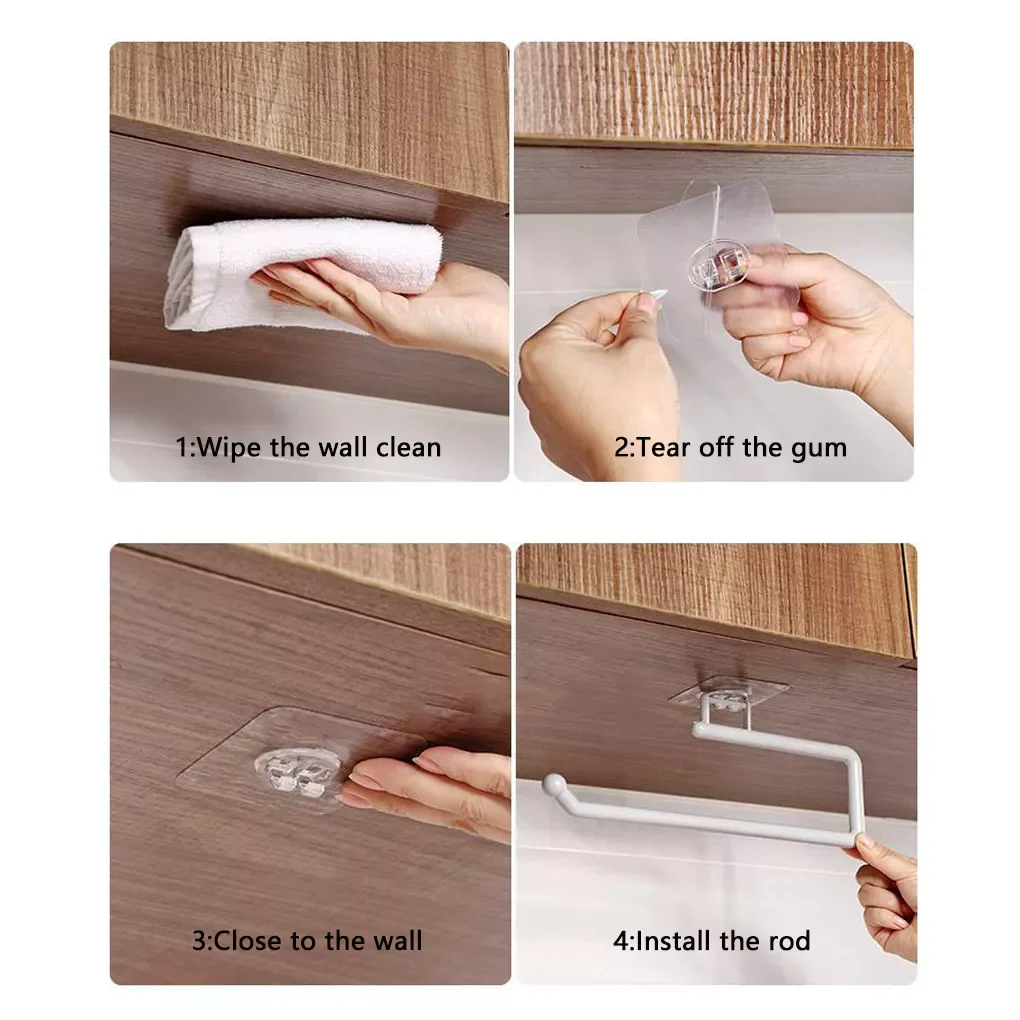 Wall-Mounted Plastic Tissue & Paper Roll Holder Organizer - Image 5