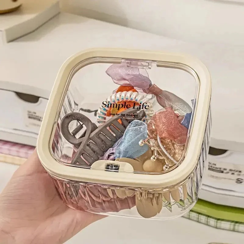 Transparent Mini Desktop Storage Box - Image 3