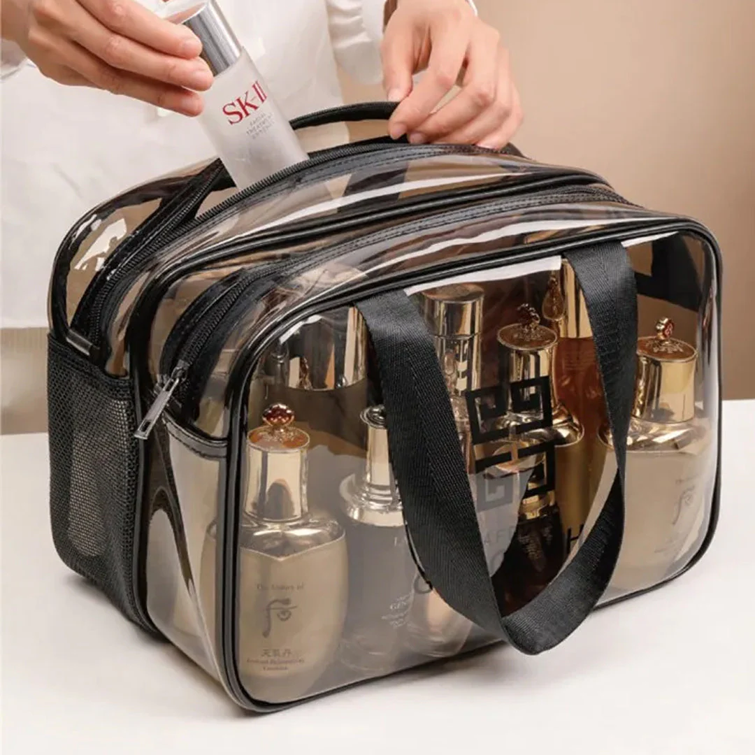 Transparent Multipurpose Traveling Cosmetic Bag - Image 2