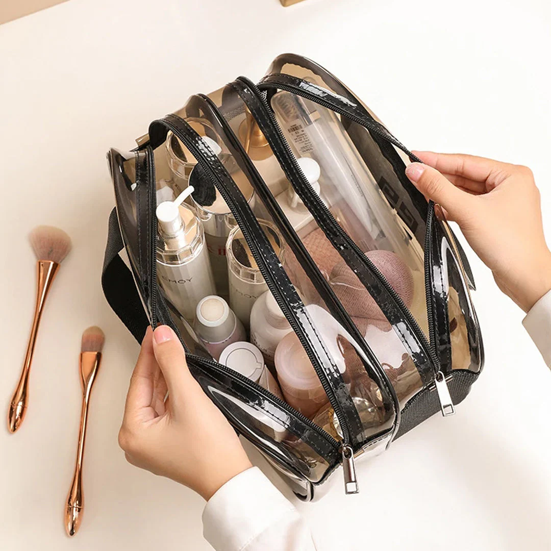 Transparent Multipurpose Traveling Cosmetic Bag - Image 3