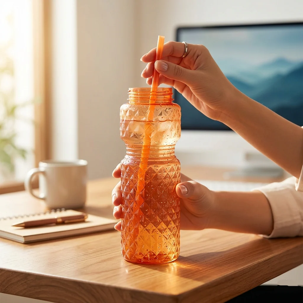 Twinkle Water Bottle With Straw - Image 2